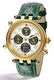 Perigaum Ladies Millennium Gold Tone Watch - Green - 0606-GGGR