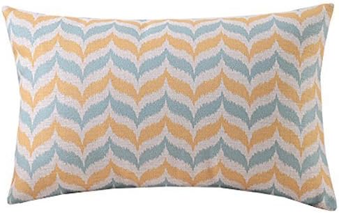 Create For-Life Cotton Linen Decorative Pillowcase Throw Pillow Cushion Cover Double-diamond Pattern Rectangle 12" * 20" by SandraCreations