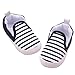 Voberry® Baby Boys Girls Toddlers Striped Sneakers Soft Sole Anti-slip Outdoor Canvas Shoes (6~12 Month, Black)