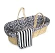 Tadpoles Black & White Damask Moses Basket