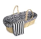 Tadpoles Black & White Damask Moses Basket