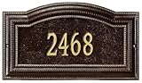 IMAGE OF Bevolo One-Line Estate Wall Address Marker - estate 1 line, Oil Rubbed Bronze
