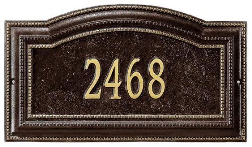 Bevolo One-Line Estate Wall Address Marker - estate 1 line, Oil Rubbed Bronze