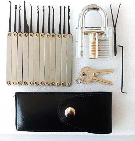 LOCK PICK SET TOOLS - 12 Pc. Locksmith Picks + Padlock for Best Beginner Picking Practice + 3 FREE EBOOKS - THE Kit for Aspiring Locksport Artists - Save Money and Have Fun Revealing Security Flaws!