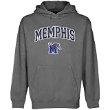 NCAA Memphis Tigers Gunmetal Logo Arch Applique Midweight Pullover Hoody