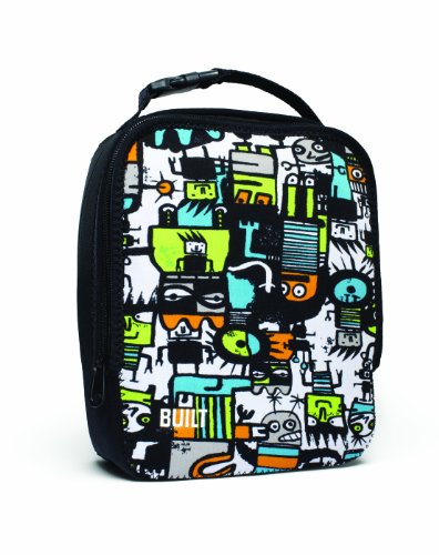 BUILT NY Neoprene Lunch Box, Robot Uprising Grey (LBK03-RUG)