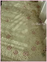 Gorgeous Embroidery/cutwork Pink Roses Table Runner16"x70"