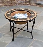 30 Beverage/Fire pit Chat Table Top, Base and Accessories Kit by Alfresco Home - Charcoal (21-0822-C6)