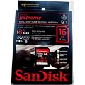 Sandisk 16gb Extreme SDHC Card Class10 in retail packaging