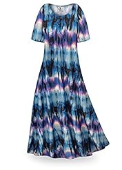 Plus Size Petite A-line Polyester/Spandex Short Sleeves Stretchy Maxi Dress 