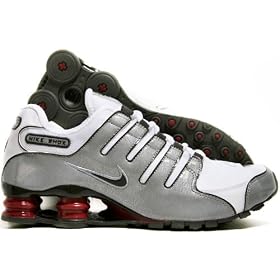 Nike Shox NZ Mens Shoes White Silver Team Red