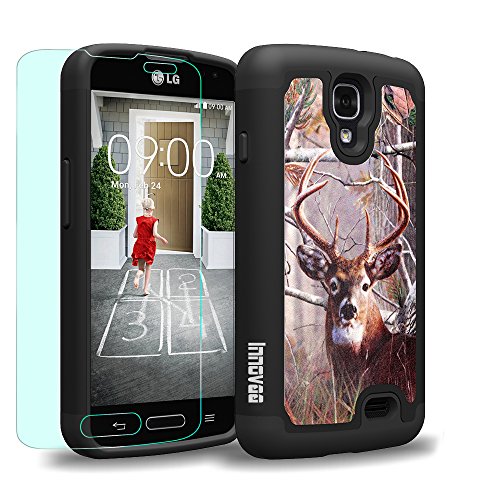 LG F70 D315 / Access LTE L31G / L31L / L31C Case, INNOVAA Smart Grid Defender Graphic Case W/ Free Screen Protector & Touch Screen Stylus Pen - Deer Hunting