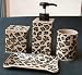Leopard Print 4 Piece Bath Set