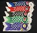 Japanese Carp Koinobori Windsocks, 19 inch, 5 pieces (#G632)