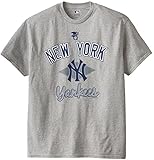 MLB New York Yankees Men's 58T Tee, Steel Heather, Large