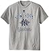 MLB New York Yankees Men's 58T Tee, Steel Heather, X-Large
