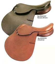 Saddle English Royal Regency Close Contact Saddle - Smooth Flap, Light Chestnut, 17 Regular Tree