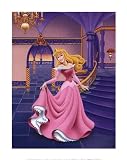 Sleeping Beauty by Walt Disney. CANVAS with 1 1/2 inch bars. 8.97 inches width by 11.95 inches height. Highest Quality Art Poster Print