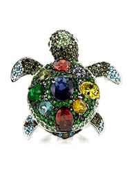 Krittys Turtle Cocktail Ring - Silver Tone