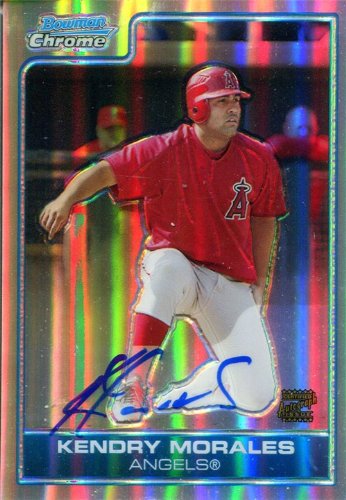Kendry Morales Autographed/Hand Signed2006 Bowman Chrome Rookie Card