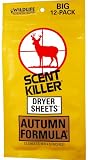 Wildlife Research Scent Killer Autumn Formula Dryer Sheets Spray