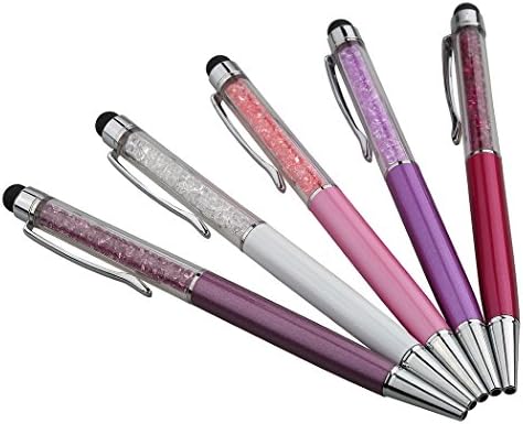 FOLINPROS 5 Pcs - Crystal Touch Screen Stylus Multifunctional Pen Compatible With iphone / ipad / iPod Touch / Samsung Galaxy Tablet / Android Tablets (B)