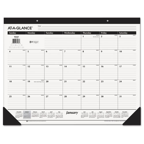 AT-A-GLANCE Desk Pad Calendar 2017, Monthly, Ruled, 21-3/4 x 17