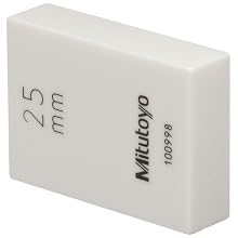 Mitutoyo Ceramic Rectangular Micrometer Inspection Gage Block Set, ASME Grade AS-1, 1.0 - 25 mm Length (10 Blocks)