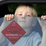 NCAA Arkansas Razorbacks Lil' Fan On Board Car Sign