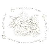 SODIAL(R) 20 Xシルバーメッキネックレスチェーンエクステンダークラスプ流