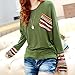 Myobe Women's Long Sleeve with Thumb Holes Shirts Boho Pocket Loose T Shirts