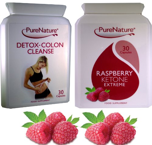 Raspberry Ketone Extreme Fat Burner Plus Detox Colon Cleanse Package As seen on TV, Manufactured in the UK
