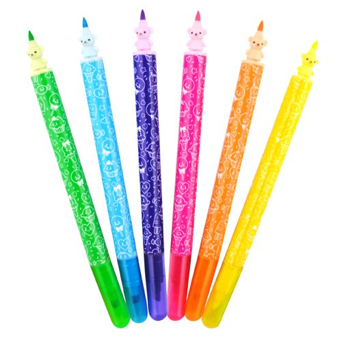 International Arrivals Beary Sweet Scented Double Sided Markers, Set of 6 (130-23)