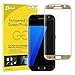 Galaxy S7 Edge Screen Protector, JETech Tempered Glass Full Screen Screen Protector Film for Samsung Galaxy S7 Edge (Gold)
