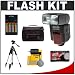 Phoenix DZBIS-112iTTL Digital Autofocus Flash (i-TTL, D-TTL, TTL) + 4 Batteries & Charger + Tripod + Case for Nikon D40, D40x, D50, D60, D70s, D80, D200, D300 & D700 Digital SLR Cameras