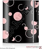 Sony PS3 Skin Lots of Dots Pink on Black