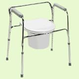 Guardian Easy Care Chrome Steel Commode With Backrest