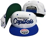 Washington Capitals Script White/Blue Two Tone Plastic Snapback Adjustable Plastic Snap Back Hat / Cap