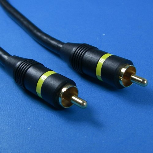 6' Python Gold Audio Subwoofer Cable 1 RCA to 1 RCA