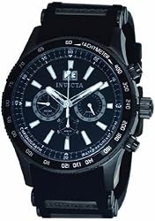 Gunmetal Quartz Chonograph Black Dial Rubber Strap