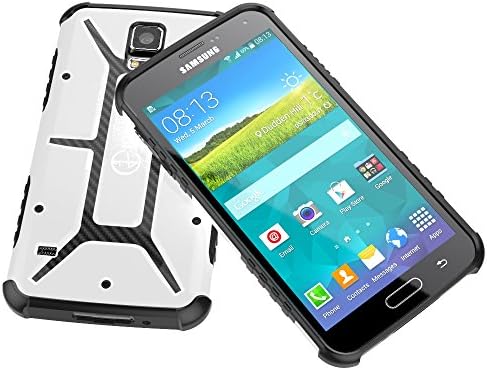Galaxy S5 Case, Jola Case for Samsung Galaxy S5, [White][W/Screen Protector]