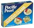 Pacific Pearl Baby Smoked Clams, 3.75-Ounce Cans (Pack of 12)