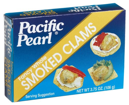 Pacific Pearl Baby Smoked Clams, 3.75-Ounce Cans (Pack of 12) by Pacific Pearl