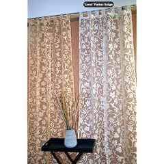 Hochwertiger Schlaufenschal "Luna" in beige NEU Topqualit�t 225x140cm (Gardine, Vorhang)