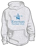 Everton Basic Logo Soccer Hoodie, Adult X-Large - Ash Grey