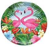 Luau ~ Tropical Flamingo ~ Party Serving Platter Tray - Large 14"
