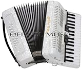 Del Sol 34 Key 48 Bass 5 Switches Piano Accordion - White - B003BSVBCE