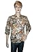 Womens Tops Bohemian autumn Printed Cotton Shirt 3/4th Sleeve Button Front Blouse Small