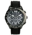 Fossil Men's Brushed Stainless Steel Chronograph Black Rubber Strap Watch #CH2531