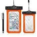 Premium Universal Waterproof Carrying Case - IPX8 Certified - Protects Against Water and Dirt - Up to 4.7” Screen Size - iPhone 7, SE, 6S, 6, 5s, 5 - Samsung Galaxy S7, Edge, S6, Edge, S5, S4 Orange